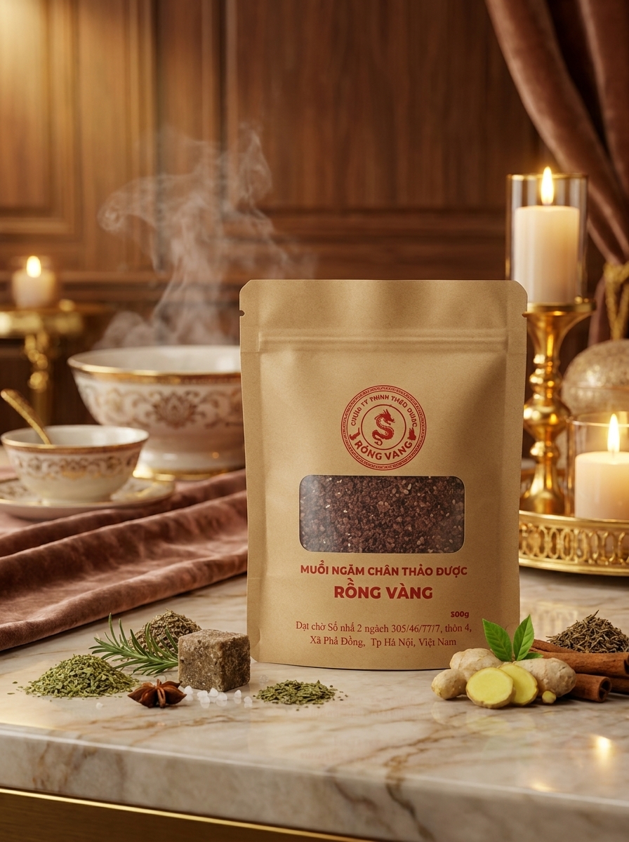 MUỐI NGÂM CHÂN THẢO DƯỢC RỒNG VÀNG